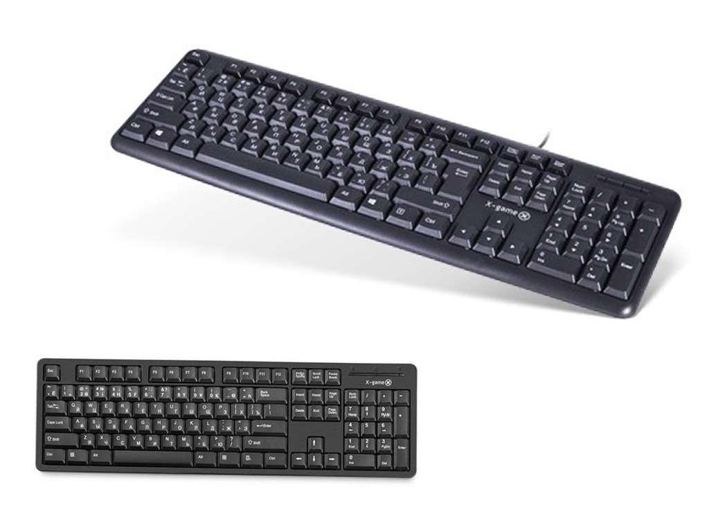 Клавиатура X-Game XK-100PB черная, PS/2, Анг/Рус/Каз