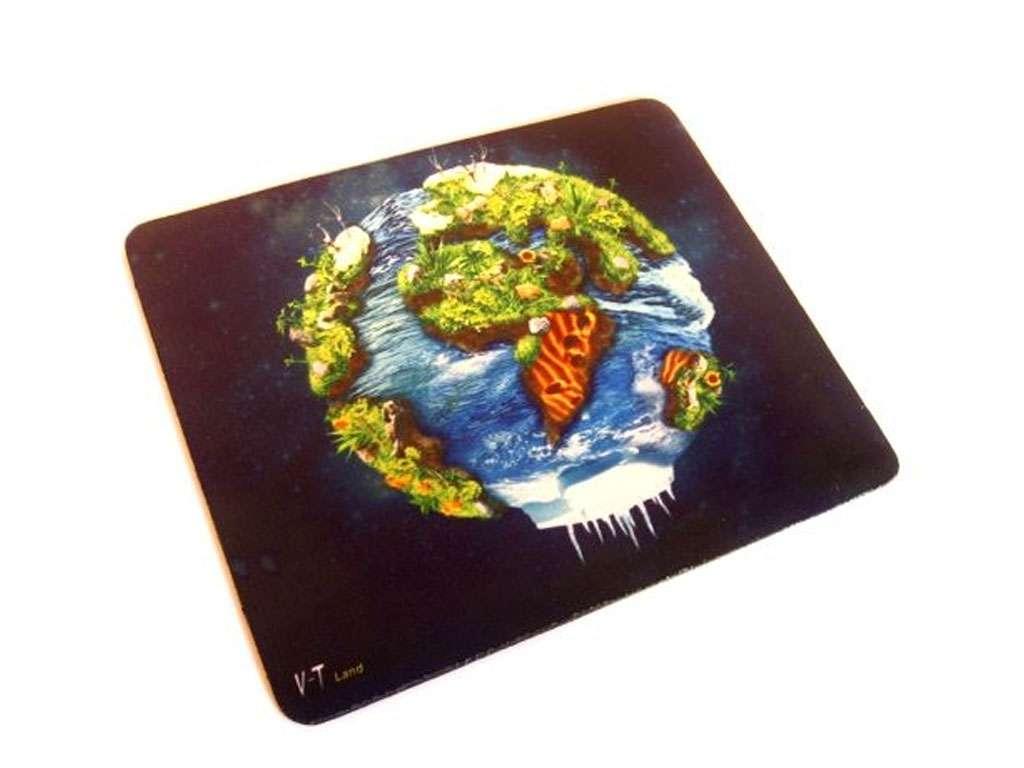 Коврик для мыши pad V-T, World , ткань на резиновой основе
