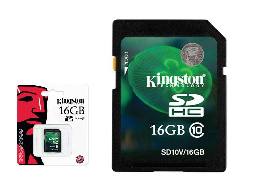 Карта памяти Kingston SD 16GB Class 10