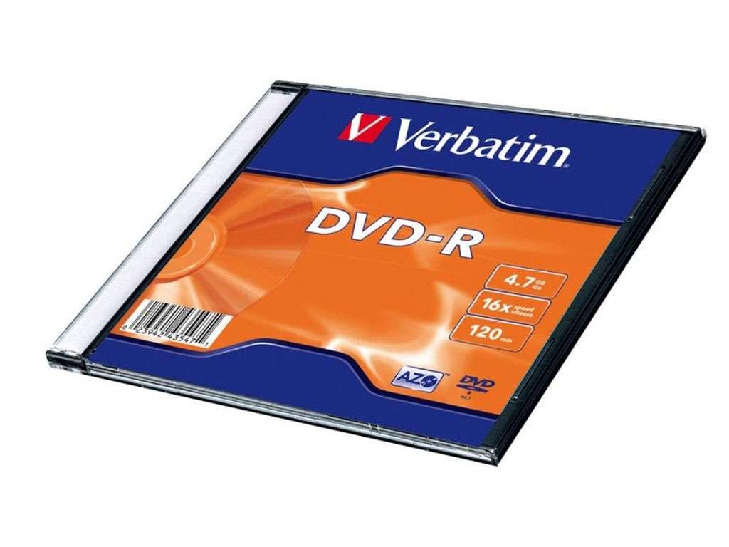 Диск DVD-R Verbatim 16X 4.7 GB (в пластиковой коробочке)