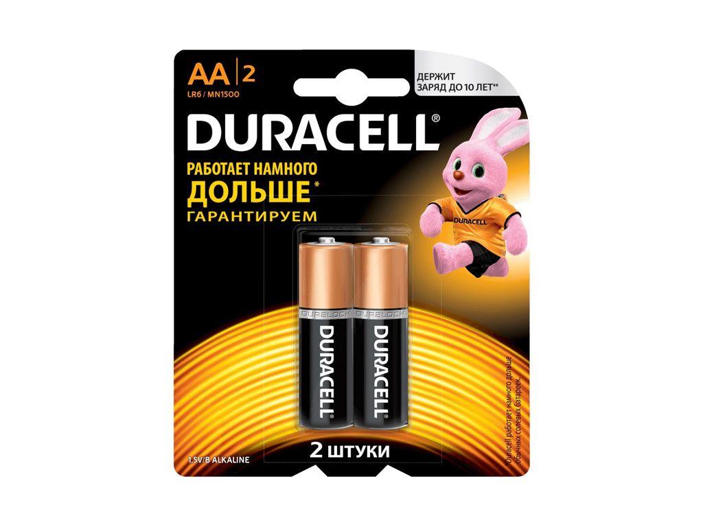 Батарейки DURACELL LR06 BASIC AA (2 шт/бл)