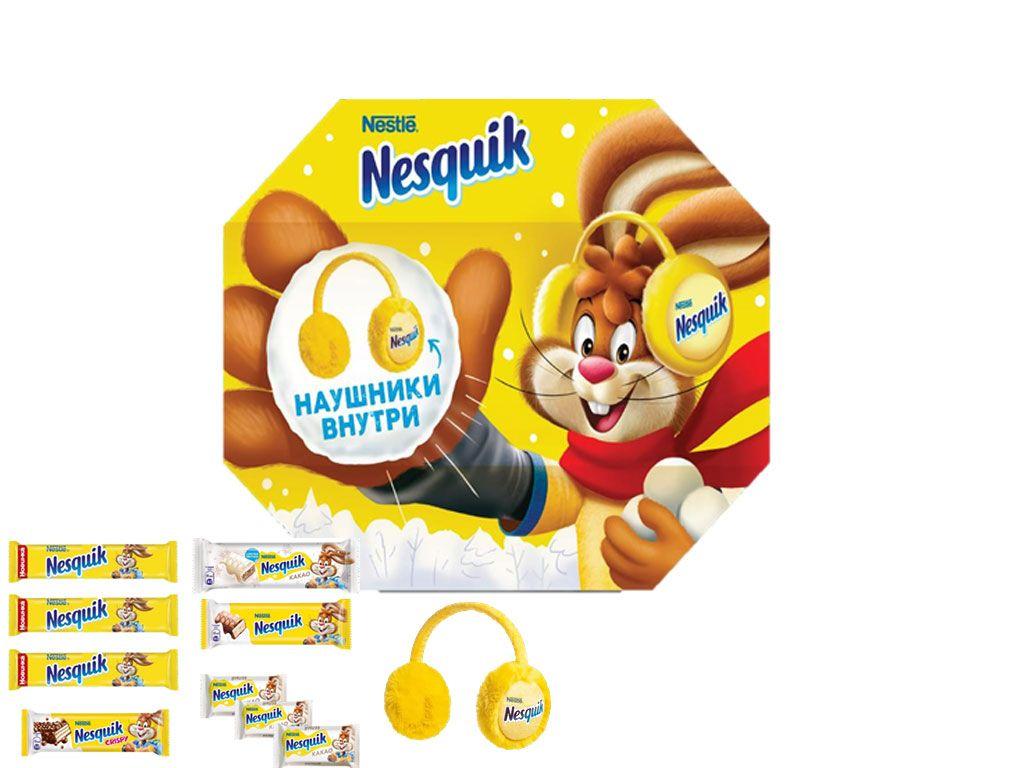 Новогодний набор "NESQUIK" с мягкими наушниками, 193гр