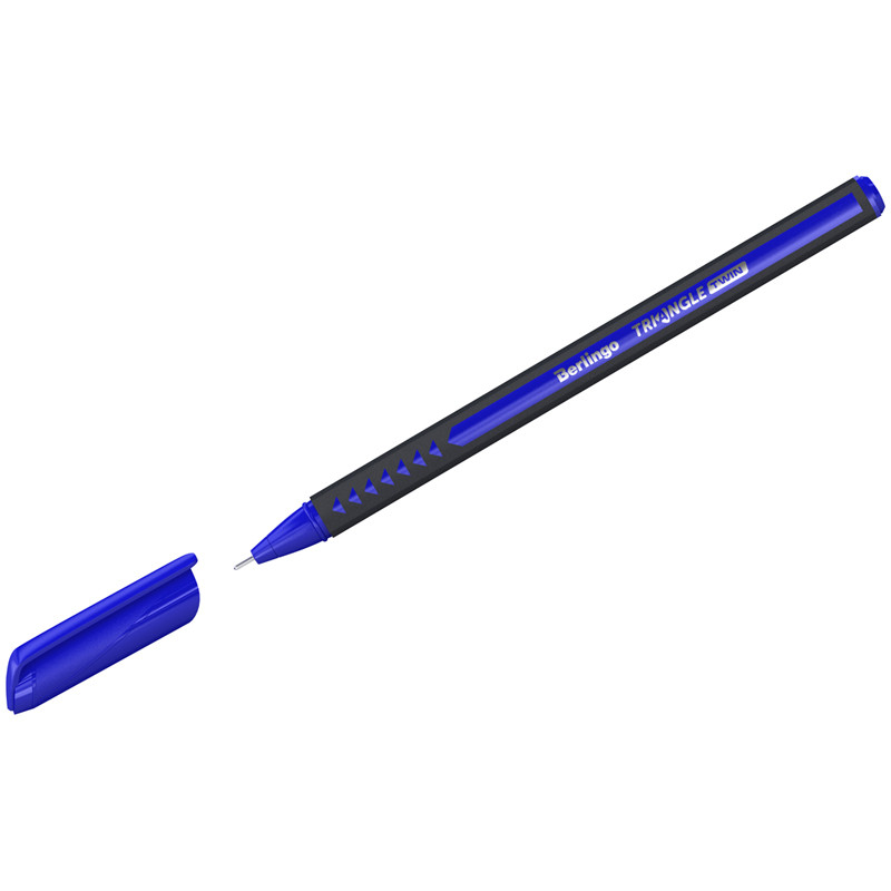 Ручка шариковая Berlingo "Triangle Twin", синяя, 0,7, игольчатый стержень - фото 1 - id-p91759651