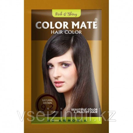 Краска для волос колор мате COLOR MATE Hair Color 9.2, натуральный коричневый - фото 1 - id-p2075763