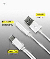 Разветвитель Type-c на AUX + USB 2.0, KY-137