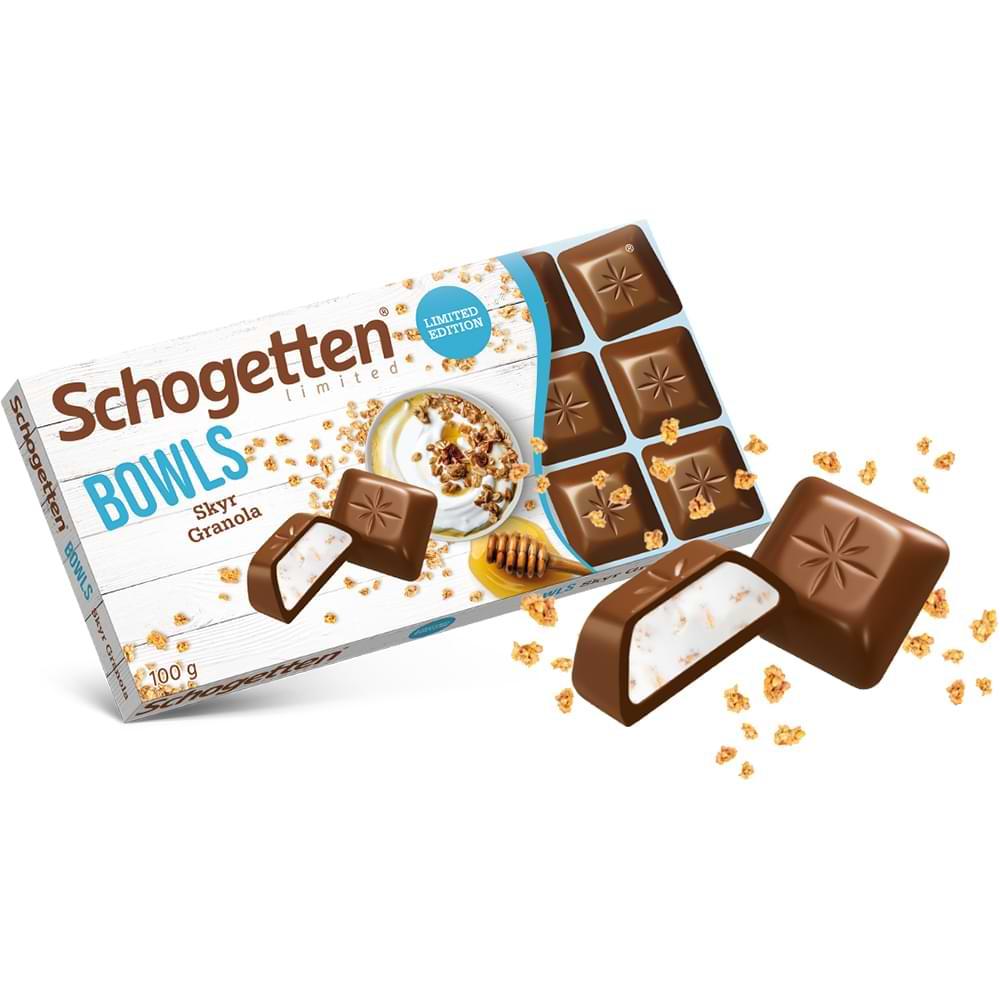 Молочный шоколад Schogetten BOWLS Granola & Cream 100гр (15 шт. в упаковке)