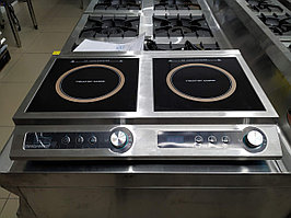 Плита индукционная настольная, мощность 3.5+3.5 кВт