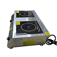 Плита индукционная электрическая настольная Вок, мощность 5+5 кВт