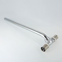 Пресс-фитинг тройник с хромированной трубкой