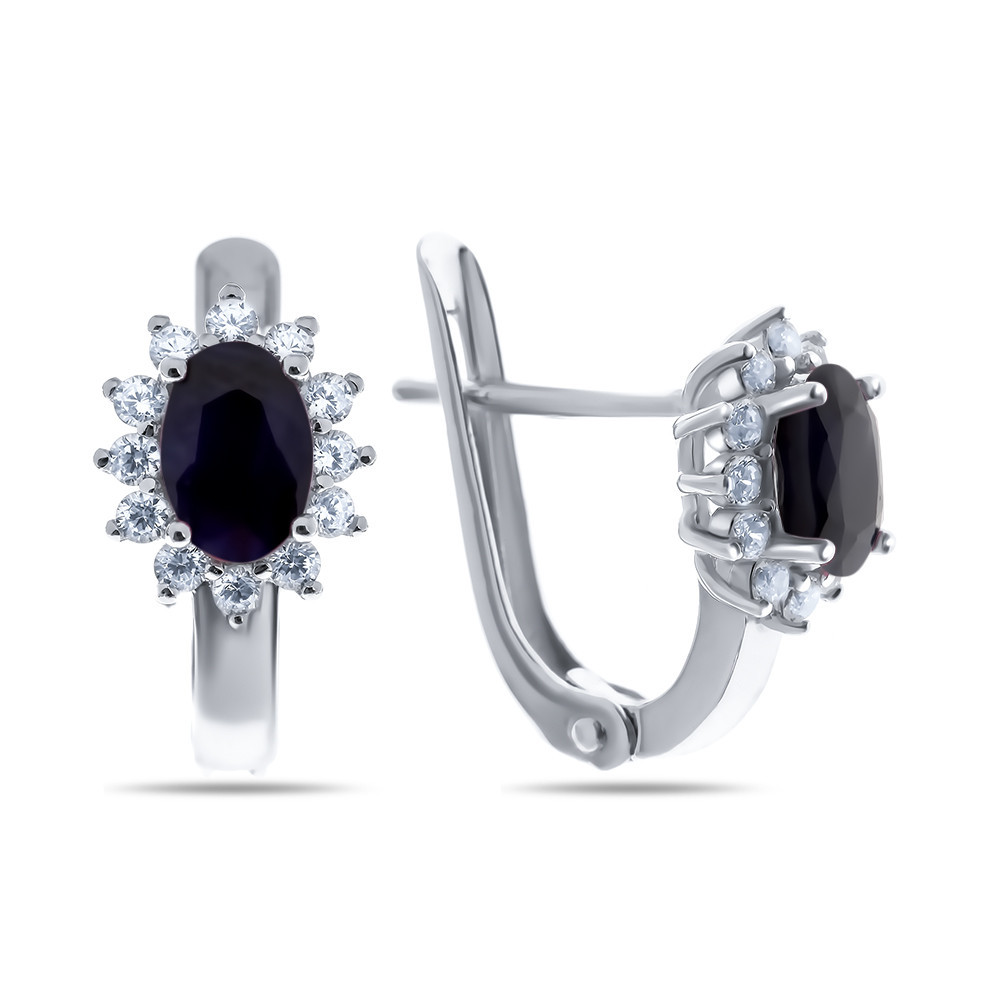 Серьги Teosa серебро с родием E-DRGR00682-SP