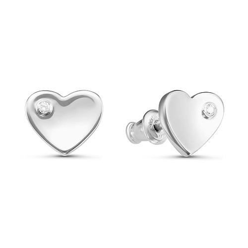 Серьги Teosa серебро с родием 2000-0100-DN-r