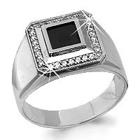 Кольцо Aquamarine серебро с родием 62125Ч.5 размеры - 18,5