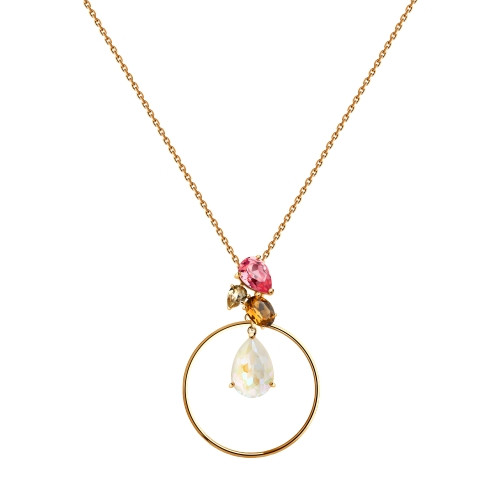 Колье SOKOLOV серебро с позолотой, кристалл swarovski , флора 93070036 размеры - 40 45 50 55