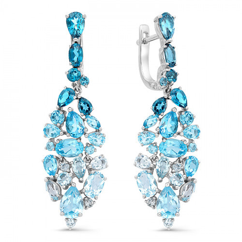 Серьги Teosa серебро с родием С630-3199М5