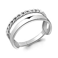 Серебряное кольцо Aquamarine 54778.5 покрыто родием