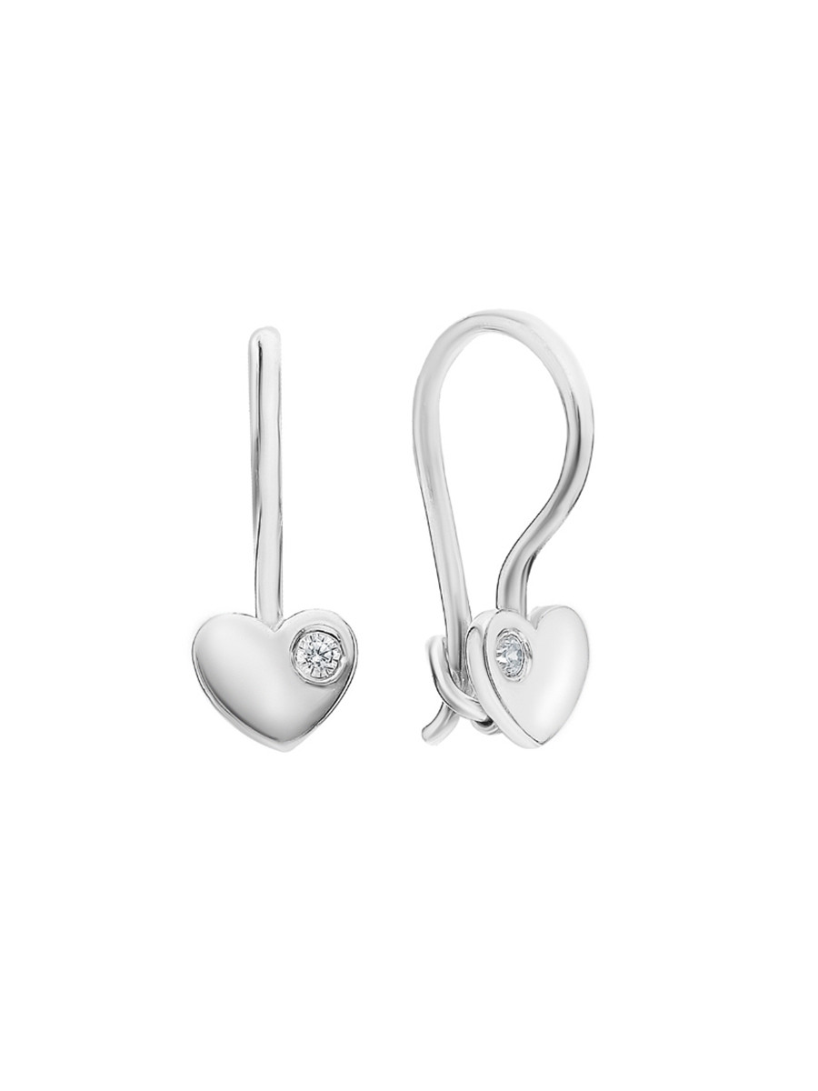 Серьги TEOSA серебро с родием, фианит С630-1747