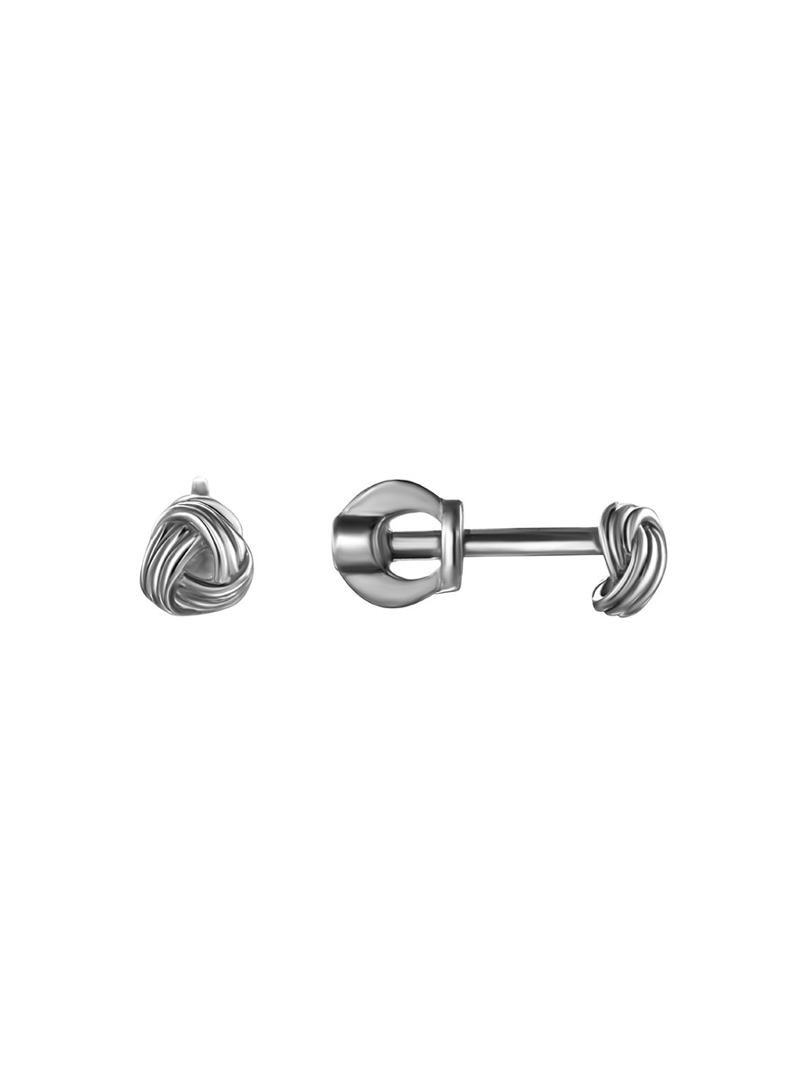 Серьги TEOSA серебро с родием, без вставок, винтовой замок, фантазия С600-1958