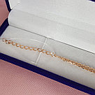 Серебряный браслет классический  Фианит Aquamarine 74586А.6 позолота коллекц. Brave, фото 3