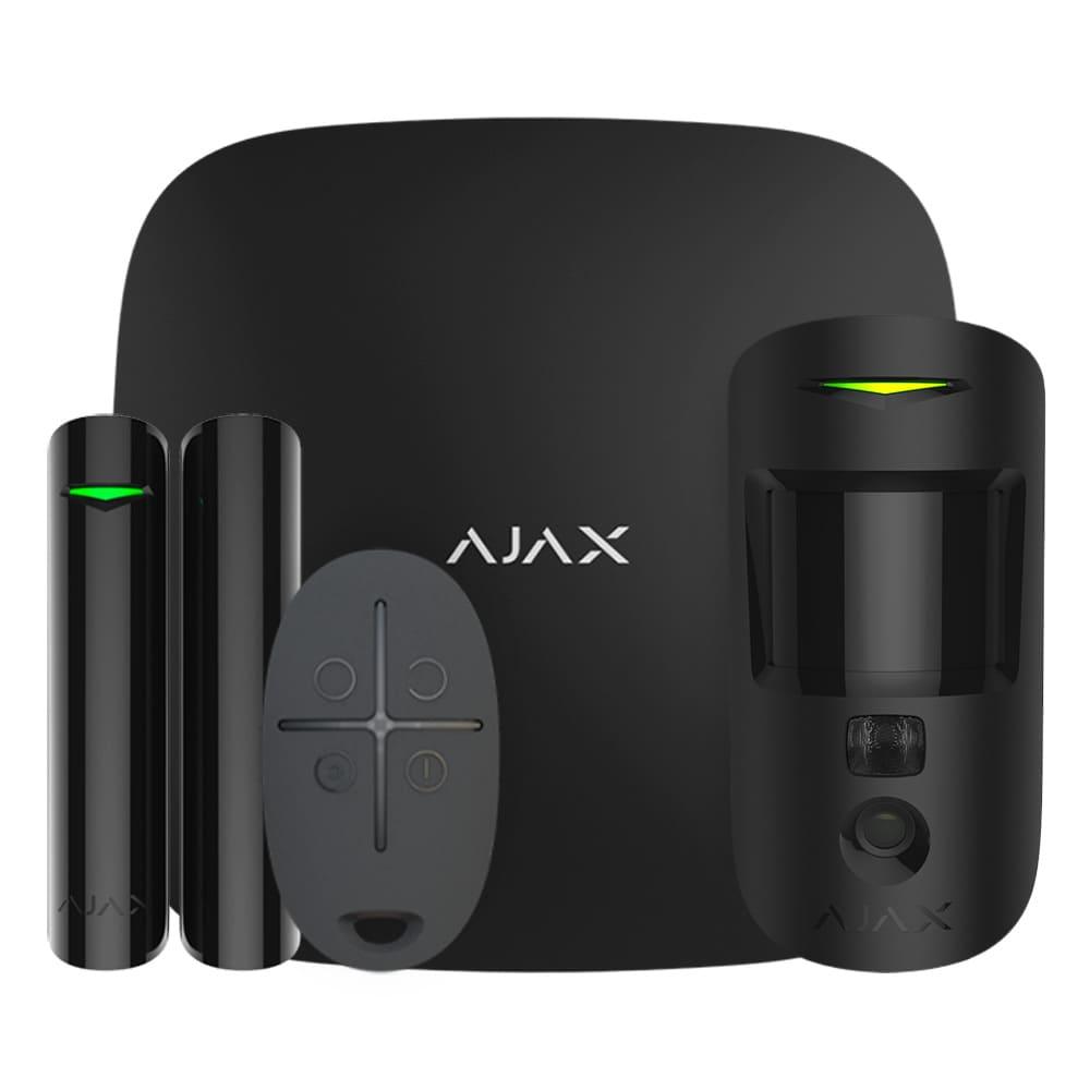 Комплект беспроводной охранной сигнализации Ajax StarterKit Cam Plus (HubKit Cam) (черный)