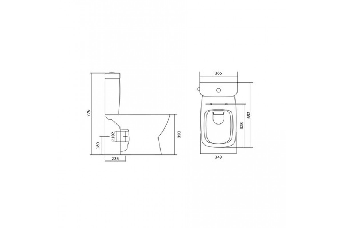 Унитаз-Компакт напольный SANTEK "НЕО" Rimless ДС SC Slim белый (1WH302418) - фото 2 - id-p91793213