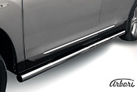 Toyota HIGHLANDER 2014-2016 жылдарға арналған d76 Арбори баспайтын болаттан жасалған табалдырықты қорғау құбыры