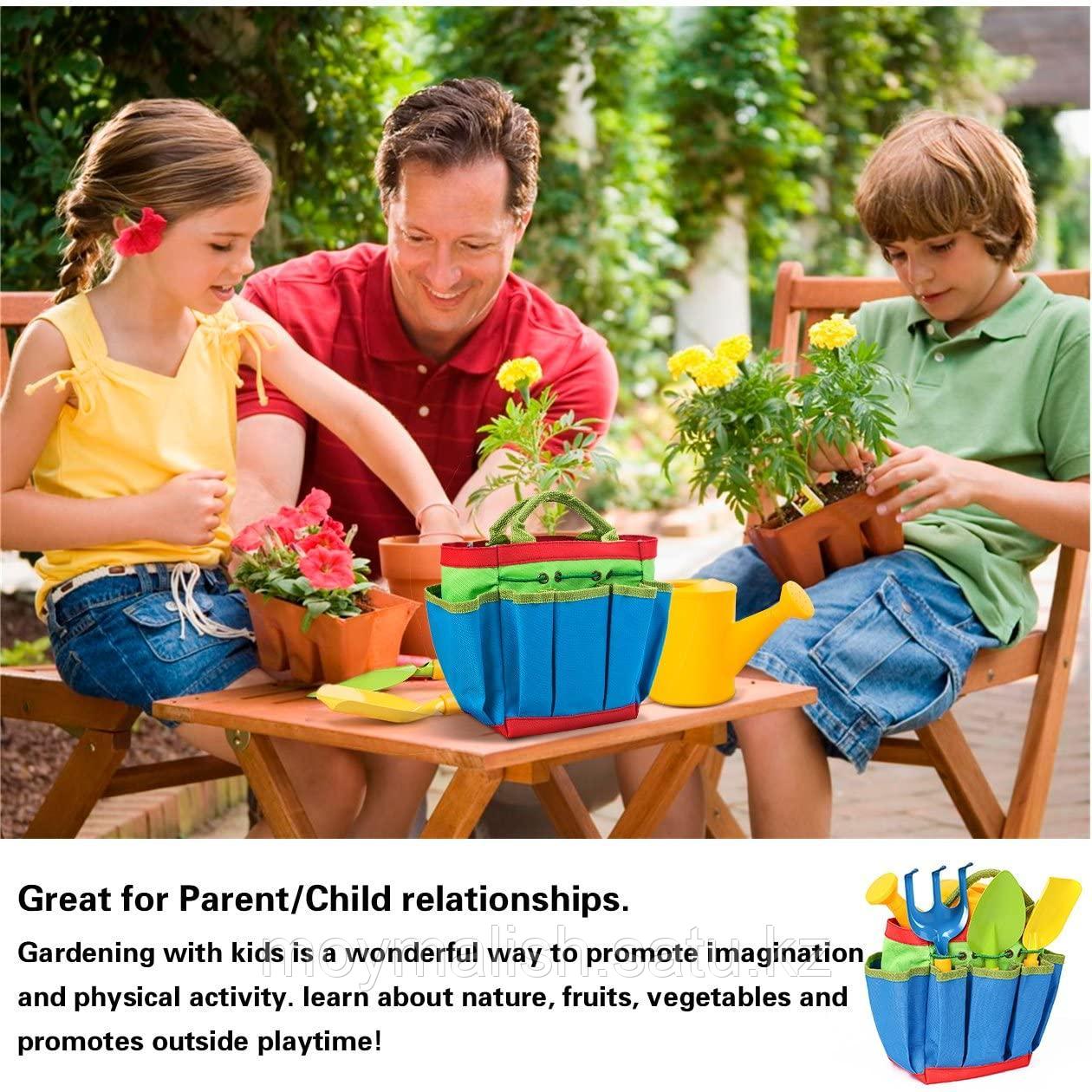 Детский набор садового инвентаря "kids gardening tools" 8 в 1 - фото 6 - id-p91793366