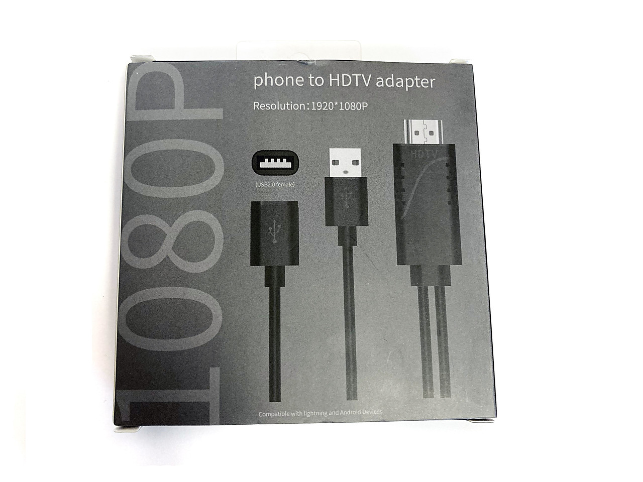 Кабель HDTV для iPhone/Samsung (Lightning, USB-C, Micro-USB), вывод видео со смартфона на ТВ/монитор, фото 1