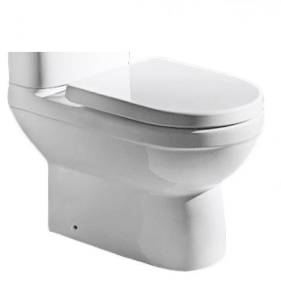 Унитаз напольный New Moon BRAVAT с сиденьем s-сl дюро метал петли белые (CX01019UW-P-RUS), фото 1