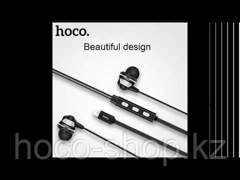 Проводные наушники Hoco L1 Lighting черный - фото 3 - id-p91794697