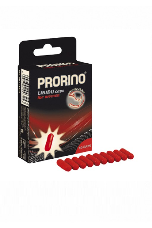 Возбуждающие капсулы ero black line PRORINO Libido Caps для женщин 10 капсул