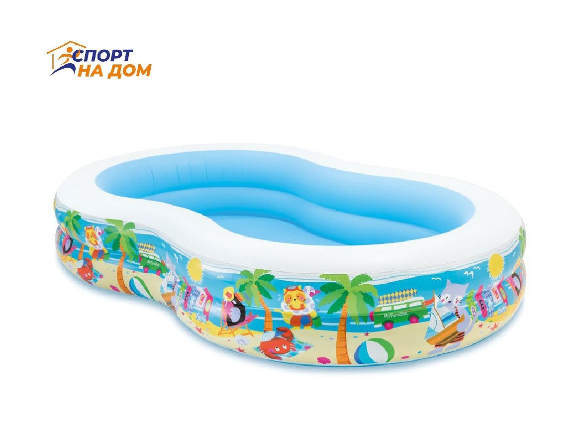 Надувной детский бассейн Intex 56490 (габариты: 262*160*46)