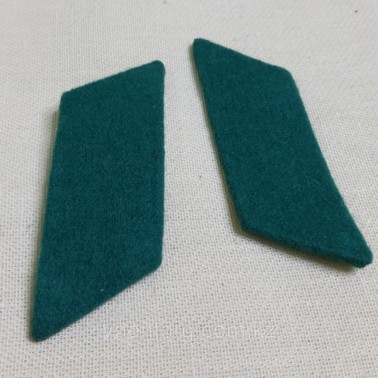 Петлицы на воротник суконные без металлической основы (зеленые)