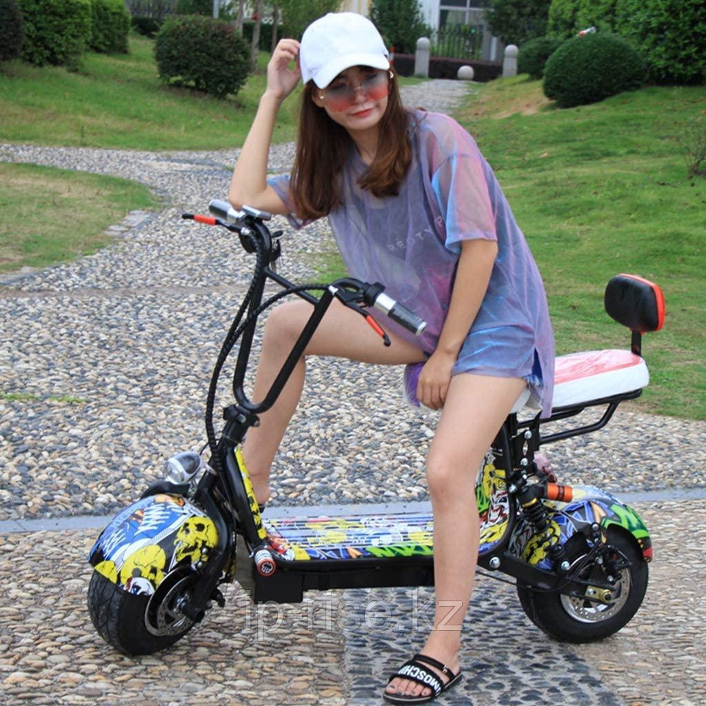 ЭЛЕКТРОБАЙК CITY COCO mini электрический самокат E Scooter с задним сиденьем - фото 1 - id-p91802593