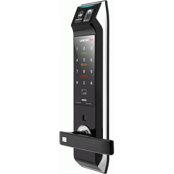 Врезной биометрический замок с возможностью удаленного управления UNICOR FRANK 9000