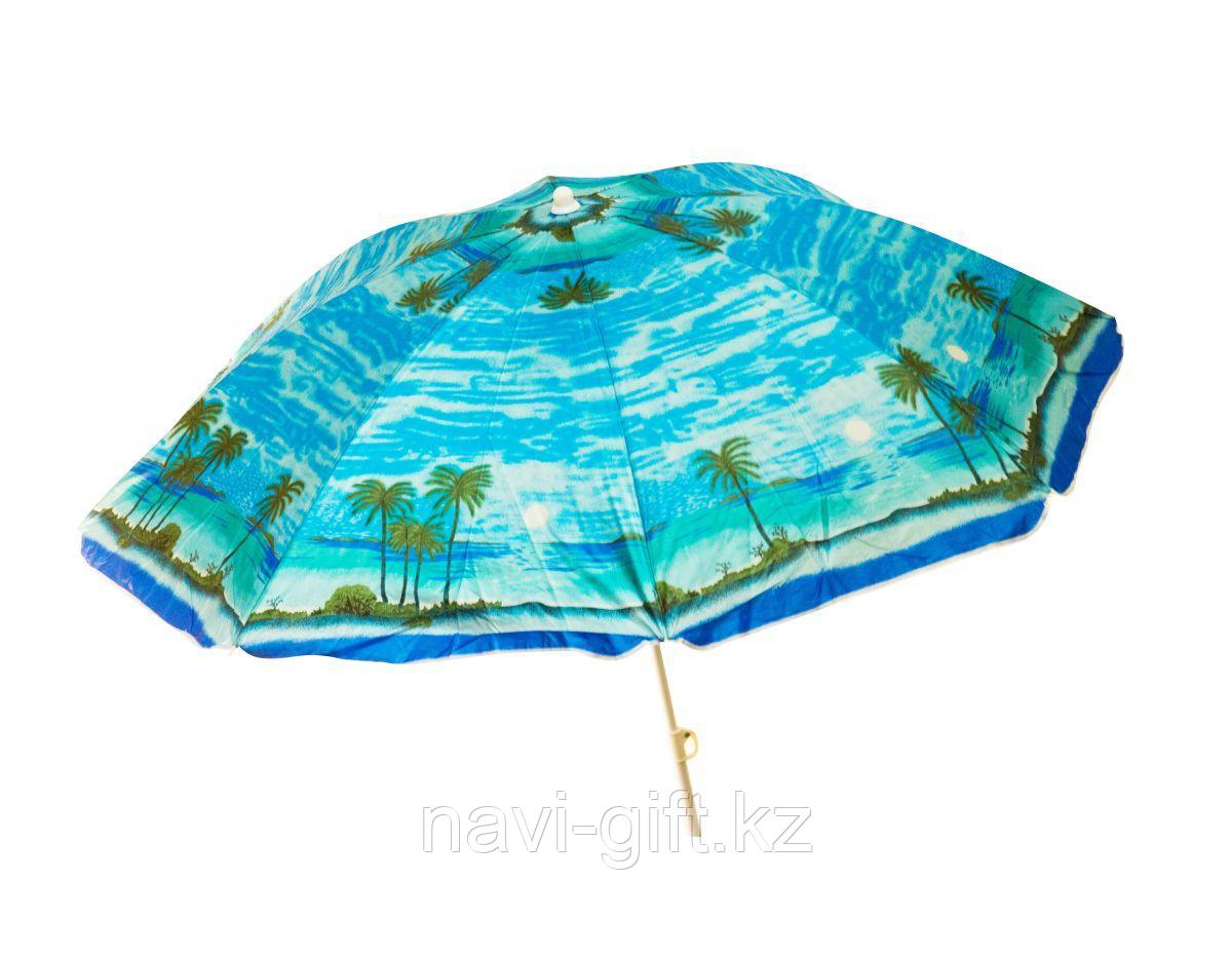 Пляжный зонтик круглый "Пальмы", диаметр 2,4 м