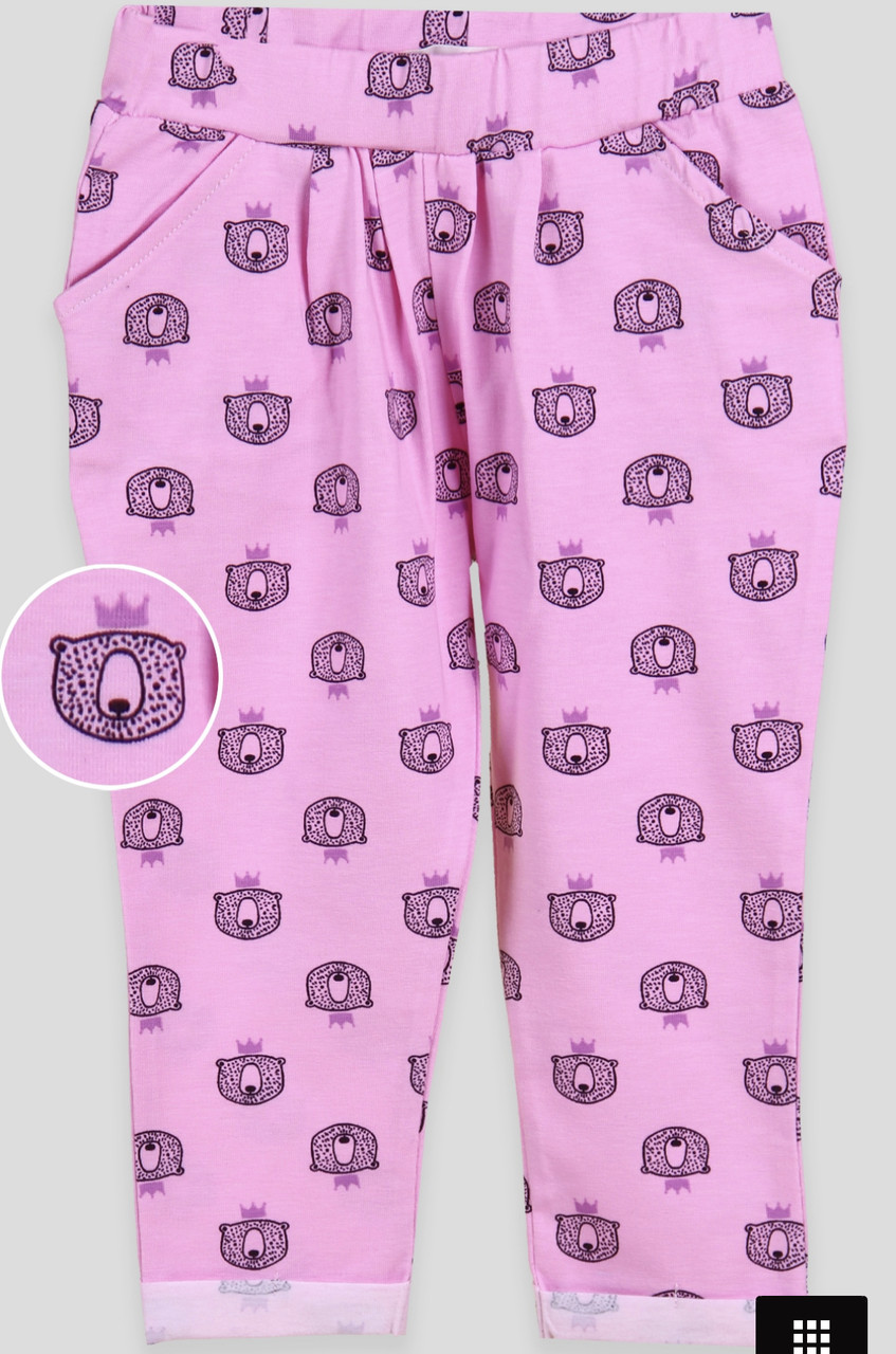 №16045 Роз трико с мишками 74-98 см 14260
