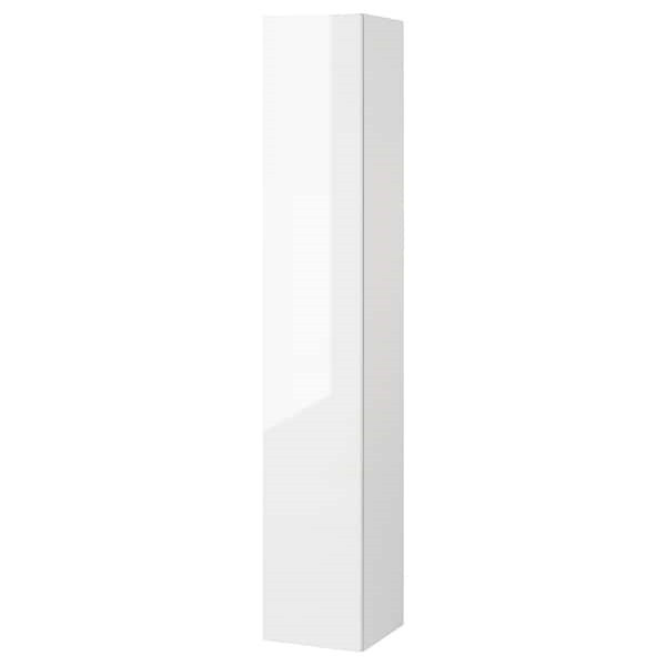 Высокий шкаф с дверцей ФИСКОН глянцевый/белый 30x30x180 см ИКЕА, IKEA