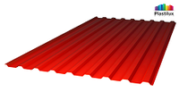 Профилированный поликарбонат, крачсный цвет, 0.8 мм