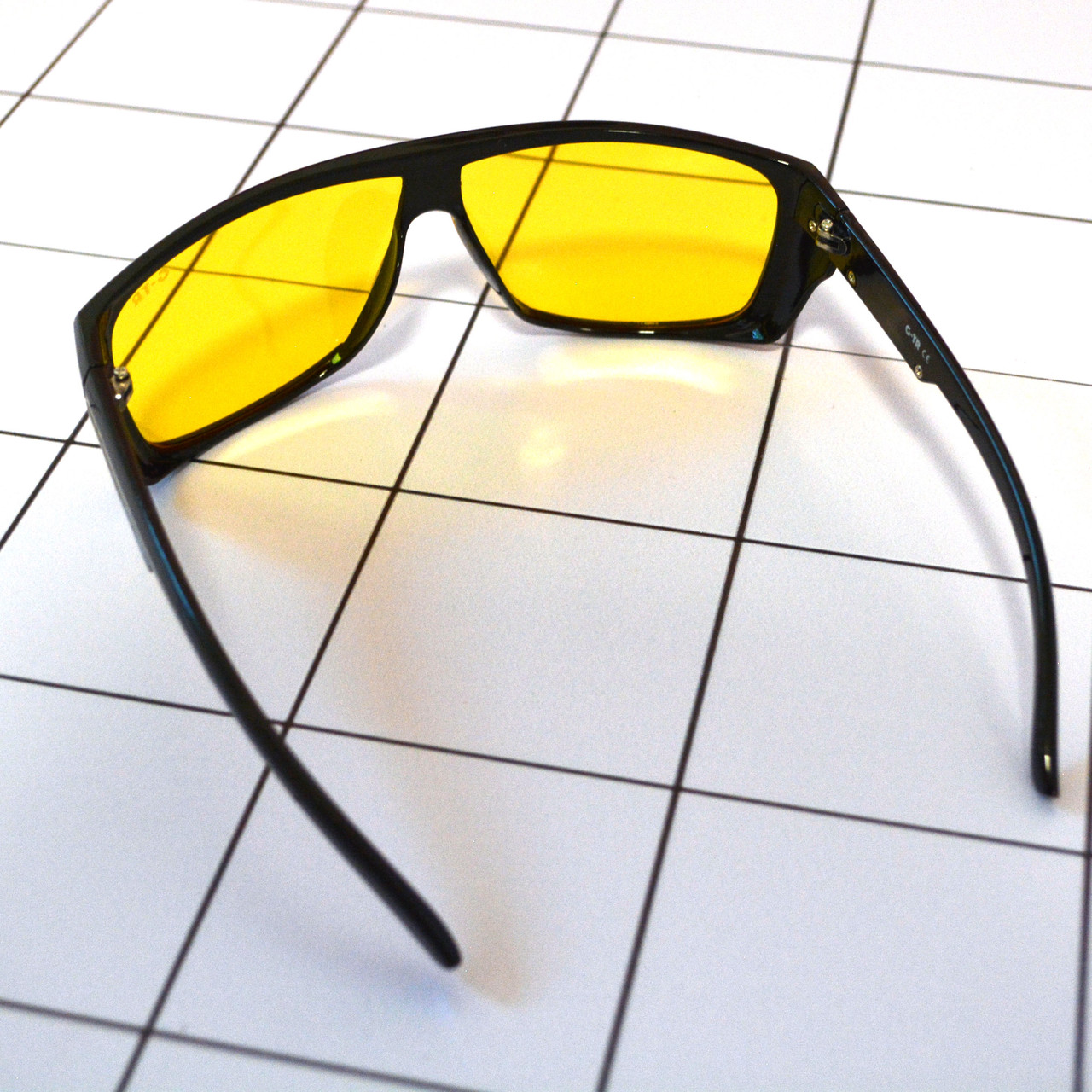 Солнцезащитные поляризационные очки ПОЛАРОИД для водителей черные оправы желтые стекла G TR PX 9801 A - фото 8 - id-p91817154