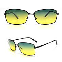Солнцезащитные поляризационные очки ПОЛАРОИД UV400 тонкая оправа желто зеленые стекла АВТО PX16116