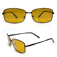 Солнцезащитные поляризационные очки ПОЛАРОИД UV400 тонкая оправа коричневые стекла АВТО PX16116