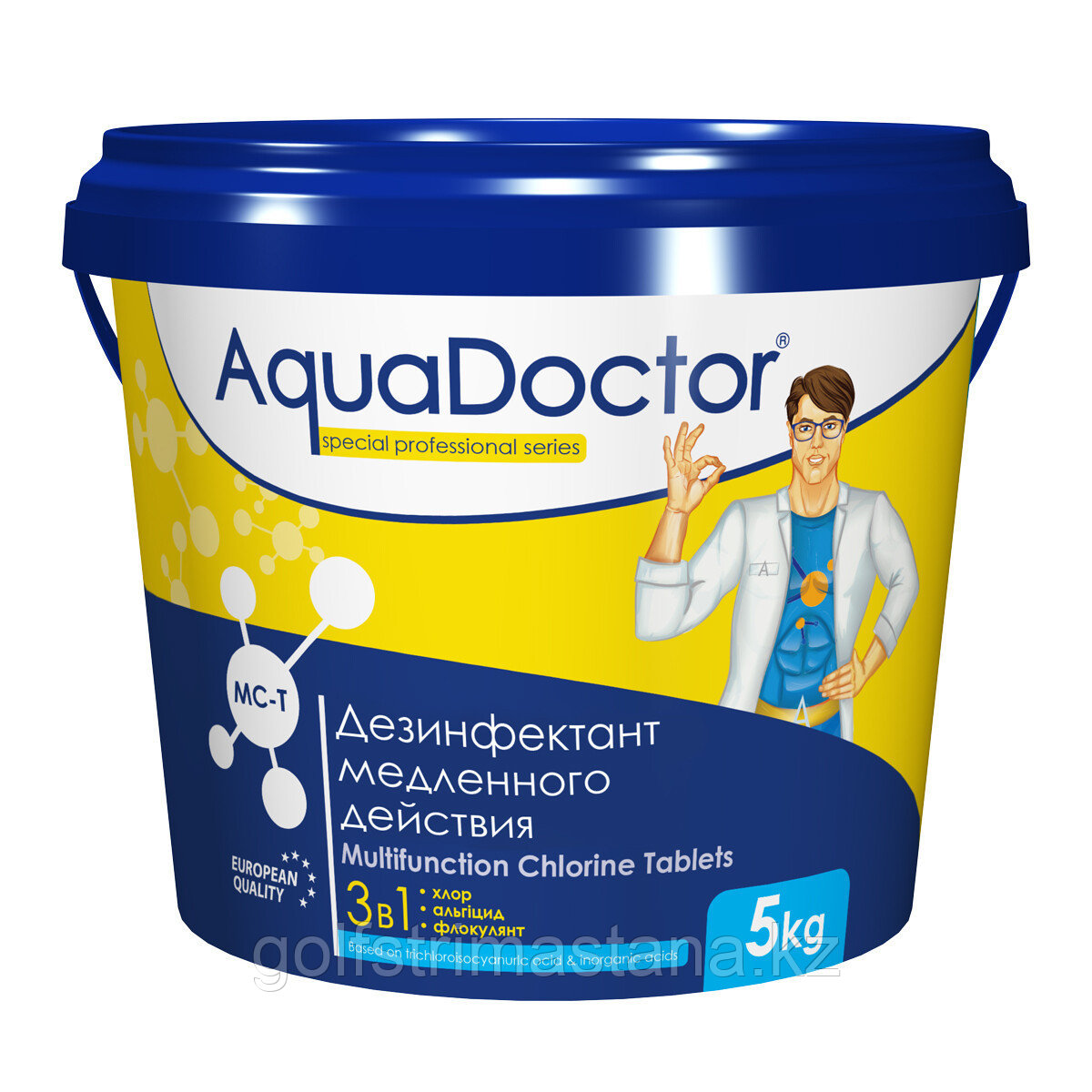 MC-T, 5 кг. Средство по уходу за водой в бассейне AquaDoctor (таблетки по 200 гр.)