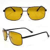 Солнцезащитные поляризационные очки ПОЛАРОИД UV400 тонкая сдвоенная оправа коричневые стекла АВТО PX16119