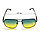 Солнцезащитные поляризационные очки ПОЛАРОИД UV400 тонкая сдвоенная оправа желто зеленые стекла АВТО PX16117, фото 3