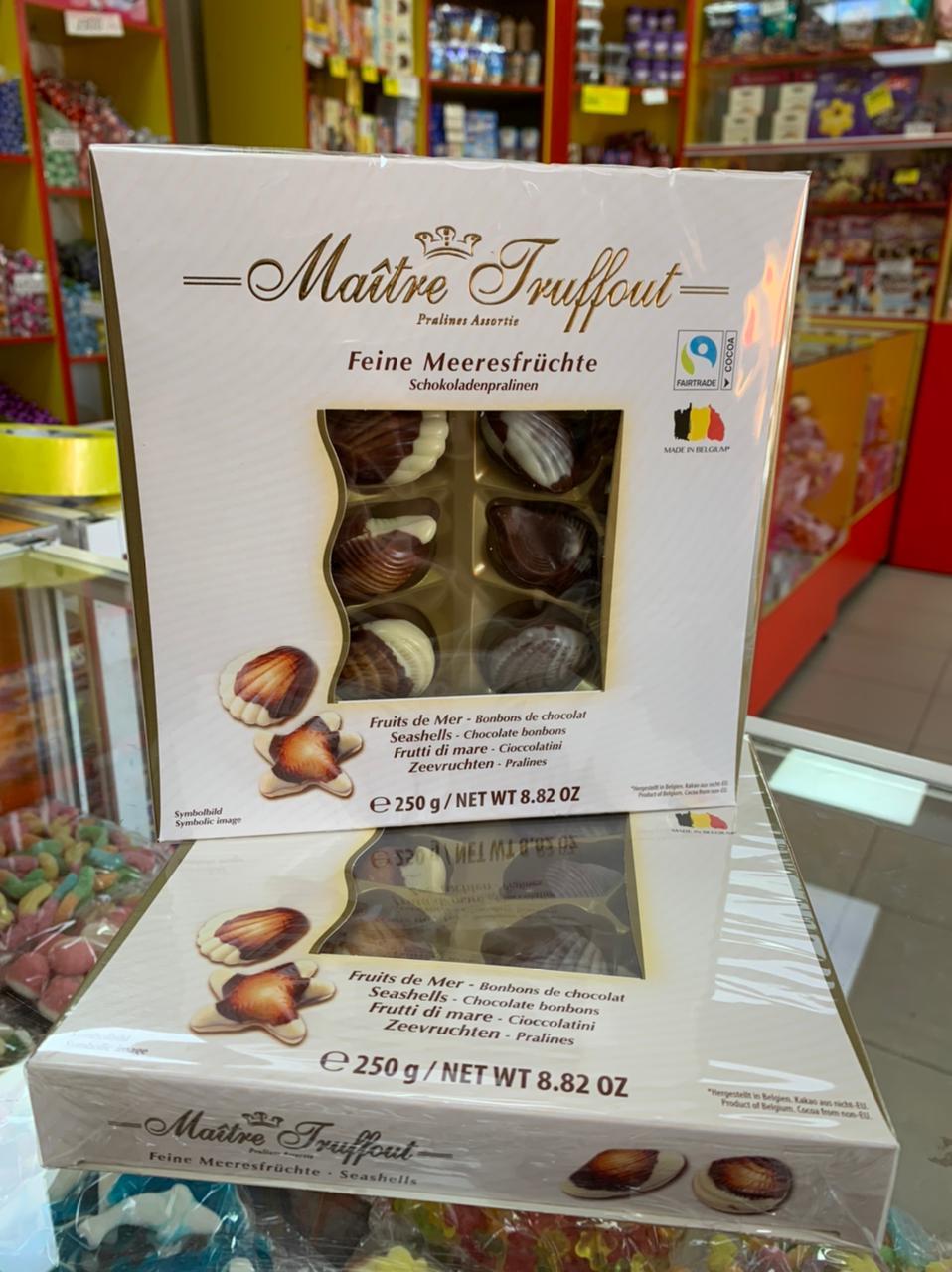 Шоколадные конфеты Maitre Truffout Ракушки 250 гр.