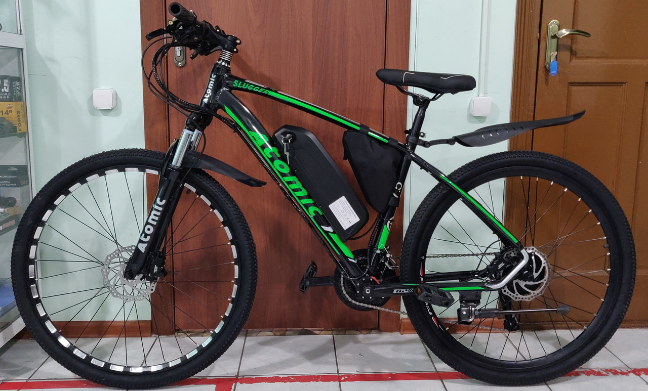 36v 350w, аккум. Li-ion 36v 15A/H. Электровел. Рама 19". Гидравлика. Колеса 27,5 дюймов.