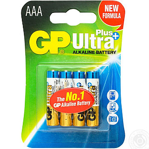 Батарейки GP ULTRA PLUS Alkaline (AAA), 4 шт.