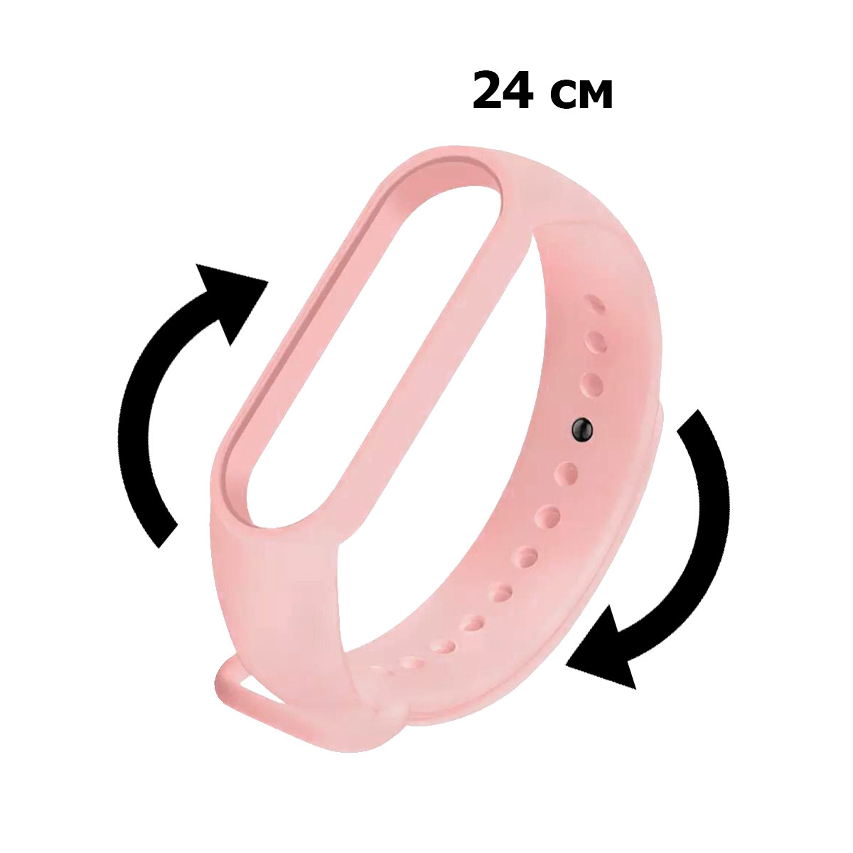 Ремешок силиконовый для фитнес браслетов M3 и M4 розовый - фото 2 - id-p91848200