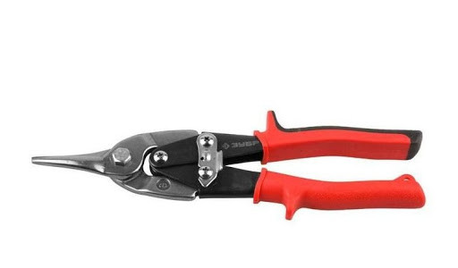 Ножницы по металлу ЗУБР, прямые, Cr-V, 250 мм
