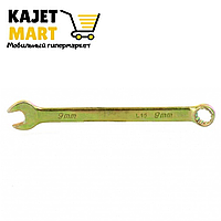 Ключ комбинированный, 9 мм, желтый цинк// Сибртех